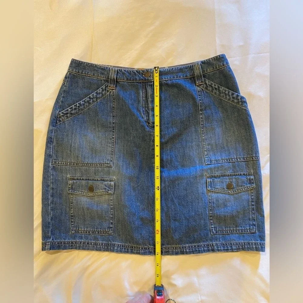Ruff Hewn Denim‎ Skirt, size 10 Pockets Mini